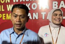 M. Yamin dan Ananda setelah debat calon wali kota dan wakil wali kota banjarmasin beberapa saat yang lalu