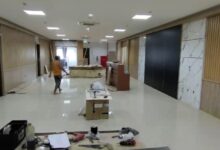 gedung baru DPRD Kota Banjarmasin,menjadi lantai khusus pimpinan dewan, mulai direnovasi dan dibuatkan interior