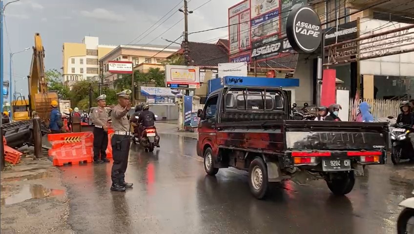 Satlantas Polresta Banjarmasin Rekayasa Jalur Veteran