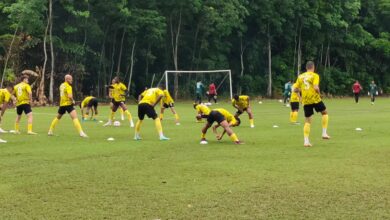 Sesi latihan PS Barito Putera