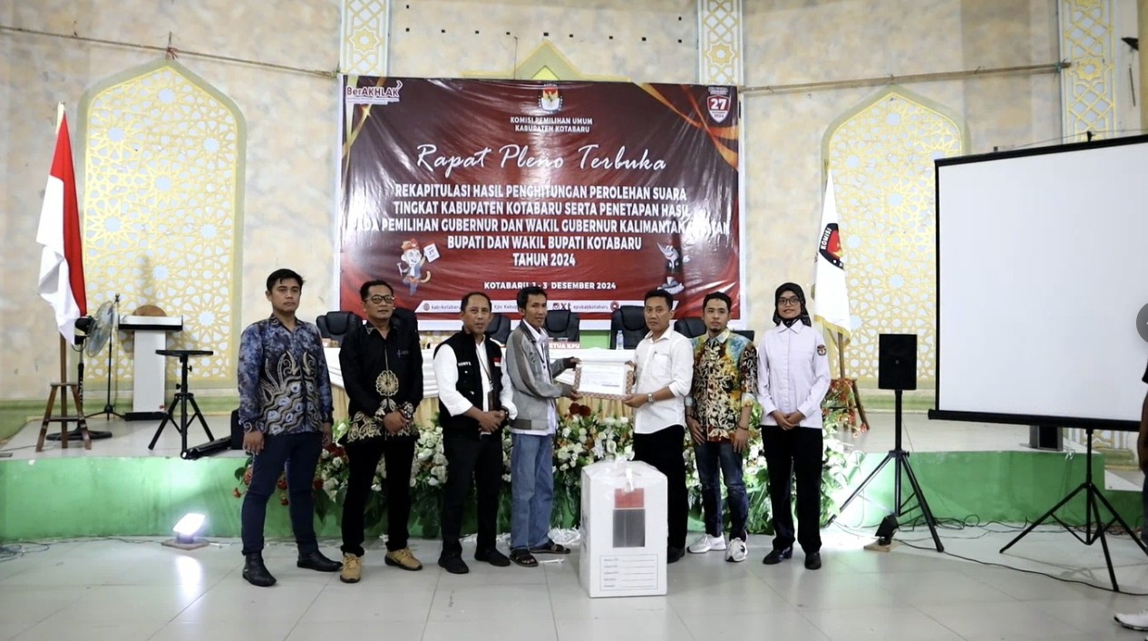 KPU Kabupaten Kotabaru menetapkan hasil pemilihan Bupati dan Wakil Bupati Kotabaru tahun 2024