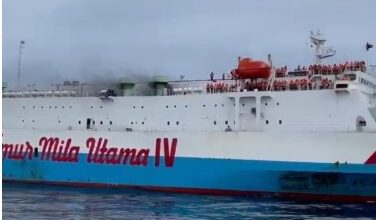 Kapal Timur Mila Utama IV Terbakar di Laut Jawa