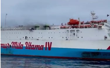 Kapal Timur Mila Utama IV Terbakar di Laut Jawa