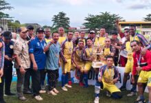 pada festival sepak bola U45 Piala Gubernur Kalsel Muhidin cup 2025