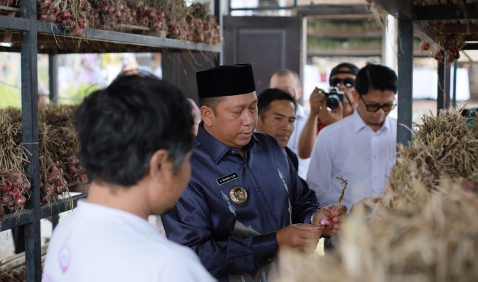 Bupati Pelajari Teknis Penanaman Bawang Merah di Bali