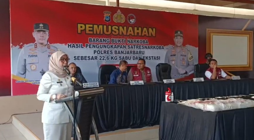 Lisa Halaby Apresiasi Kinerja Polres Banjarbaru Gagalkan Peredaran 22,6 Kg Sabu