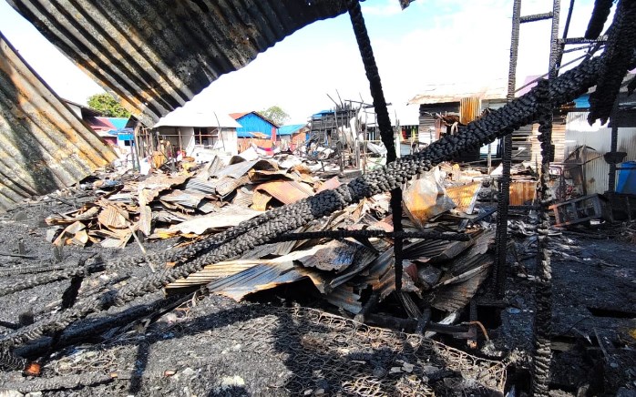 Jalan Ir PHM Noor Banjarmasin ‘Menyala’, 23 Rumah Terbakar