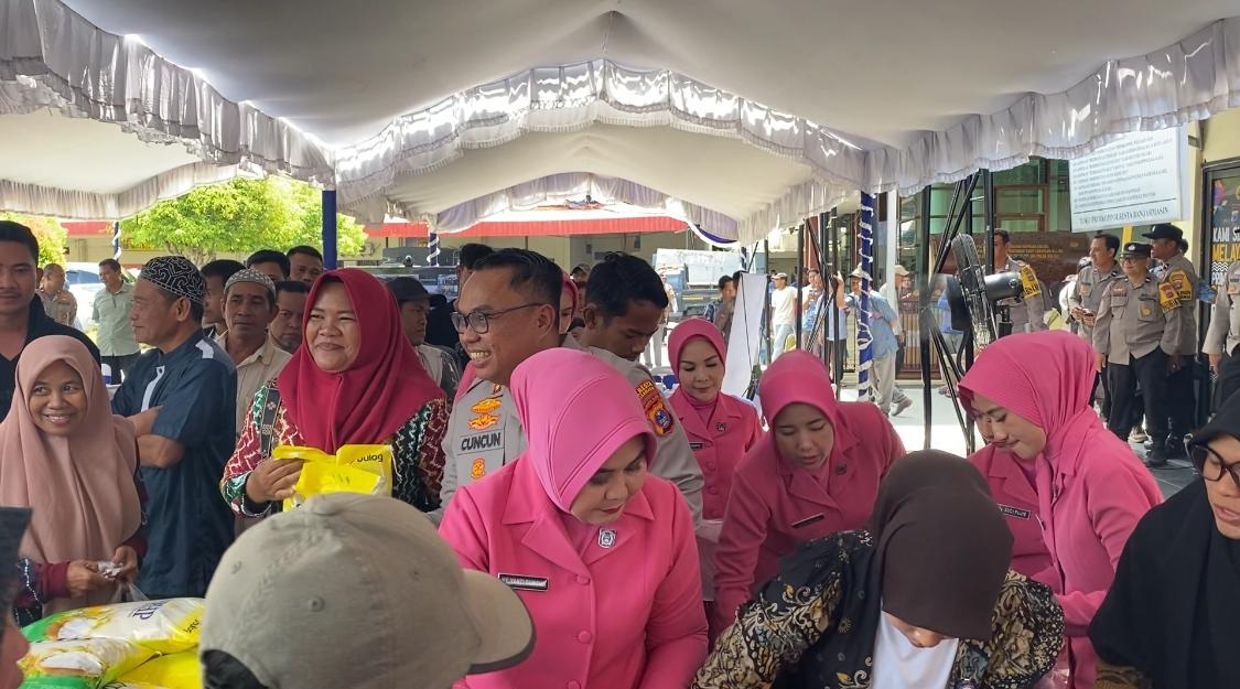 Polresta Pasarkan Beras, di Program Gerakan Pangan Murah
