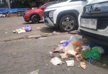 Sampah Bertaburan di Pasar Ulin Raya Landasan Ulin Banjarbaru