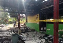 Ruang Guru Terbakar, Aktivitas Belajar Siswa SDN 2 Kemuning Dilakukan Daring