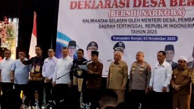 Mendes Deklarasikan Desa Bebas Narkoba di Kalsel