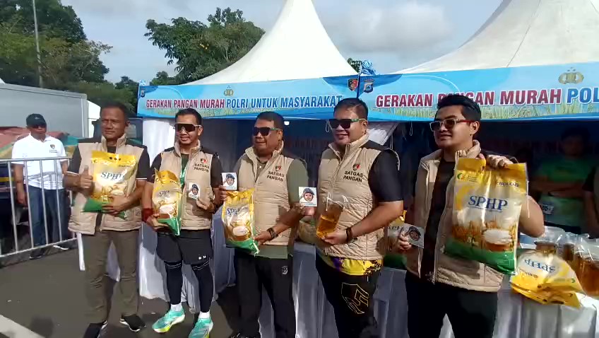 Shooting Ring Basket Berhadiah Beras SPHP dari Polda Kalsel