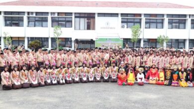 upacara peringatan Hari Pramuka ke-64 Tahun 2025 di Halaman Kantor Bupati Barito Kuala, Kamis (13/11)