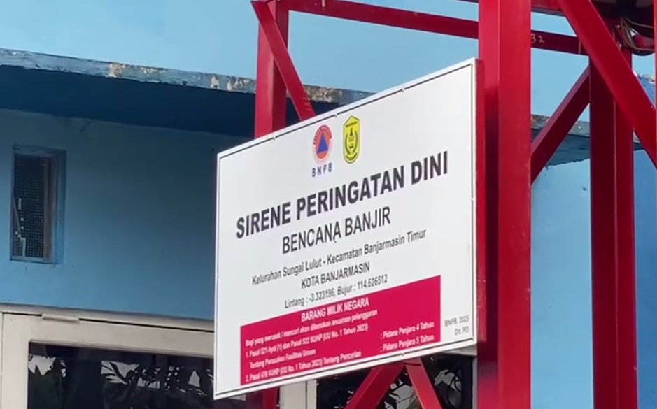 Kelurahan Sungai Lulut Uji Coba Bunyi Sirine Bencana