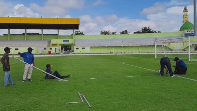 pssi cek kesiapan lapangan stadion 17 mei banjarmasin