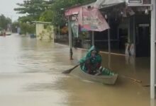 banjir di Martapura Barat