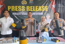 Polisi Ciduk Pencuri Tiang Bollard Trotoar di Banjarbaru