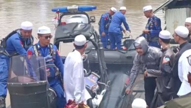 Aparat Gabungan Amankan Jalur Sungai Bagi Jemaah Haul ke-220 Datu Kelampayan