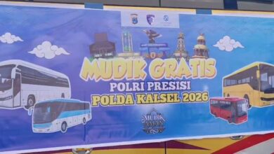 Polda Kalsel Berangkatkan 617 Pemudik Secara Gratis