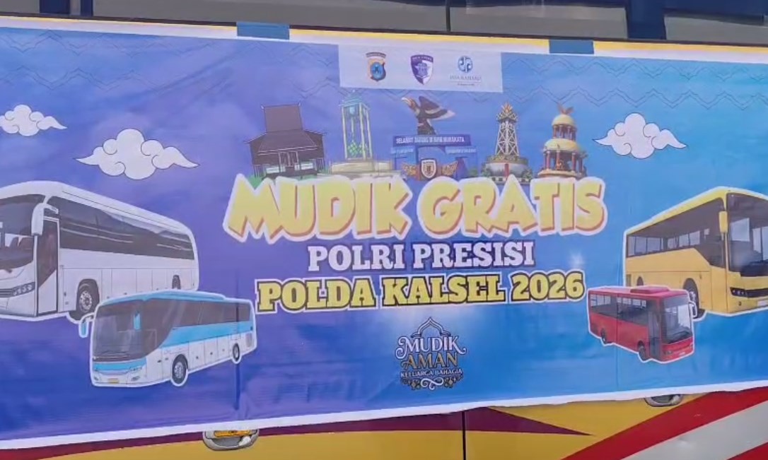 Polda Kalsel Berangkatkan 617 Pemudik Secara Gratis