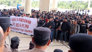 Ratusan Eks Karyawan PT HJS dan PT PUI Unjuk Rasa