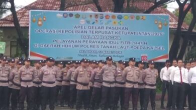 Ratusan Personel Disiapkan untuk Pengamanan Mudik Lebaran dan Obyek Wisata di Tanah Laut