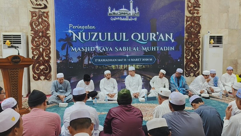 Ribuan Jemaah Padati Peringatan Malam Nuzulul Quran di Masjid Raya Sabilal Muhtadin