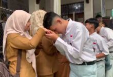 Siswa SLB Negeri 2 Banjarmasin Ikuti Halal Bihalal Antar Warga Sekolah