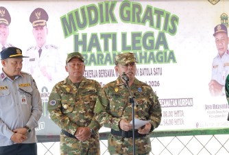 “Hati Lega Lebaran Bahagia”, Bupati Batola Lepas Peserta Mudik Gratis