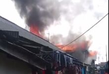 Kebakaran Di Belitung Darat Hanguskan Sejumlah Rumah Warga