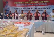 Polda Kalimantan Selatan Musnahkan 75,2 Kg Sabu dan 15 Ribu Ekstasi