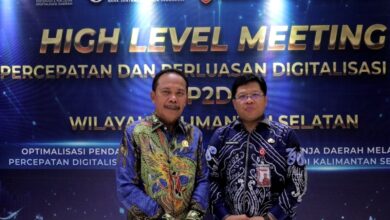 Sekretaris Komisi II DPRD Kalsel, H. Jahrian, saat menghadiri High Level Meeting Tim Percepatan dan Perluasan Digitalisasi Daerah atau TP2DD di Palangkaraya