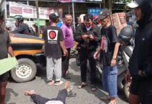 Laka di Perempatan Sungai Andai, Pemotor Tewas di Tempat