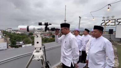 Iduladha Jatuh pada 27 Mei, Hilal di Banjarmasin Sempat Tertutup Awan