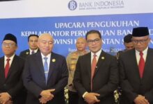 Kepala BI Kalsel Baru Dikukuhkan, Gubernur Minta Perkuat Pengendalian Inflasi