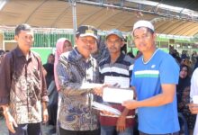 H. Jahrian Bantu Korban Kebakaran Desa Tabukan Raya