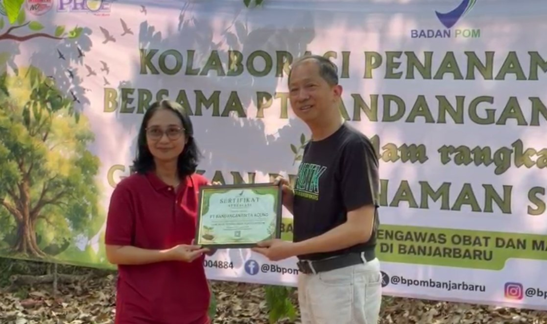 BBPOM dan PT Bandangantirta Agung Kolaborasi Tanam Sejuta Pohon