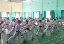 82 Karateka Shokaido Kalsel Ikuti Ujian Penyetaraan dan Kenaikan Sabuk Hitam