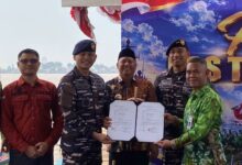 diresmikannya Pos TNI AL Marabahan,