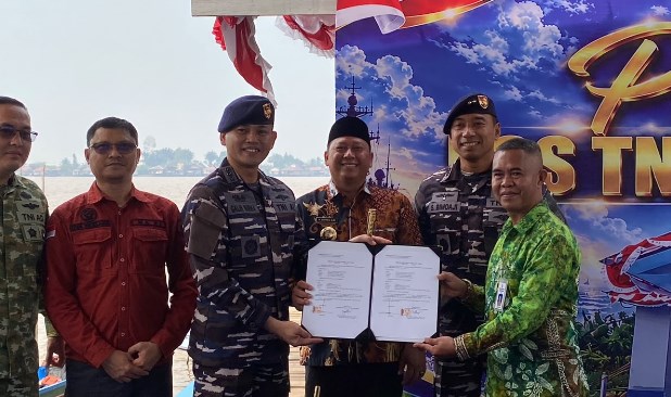 diresmikannya Pos TNI AL Marabahan,