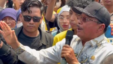 Aksi unjuk rasa yang digelar BEM se-Kalimantan Selatan bersama Aliansi Rakyat Kalsel