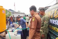 Kedatangan bantuan air bersih dari Korem 101/Antasari bersama PT Bangun Banua